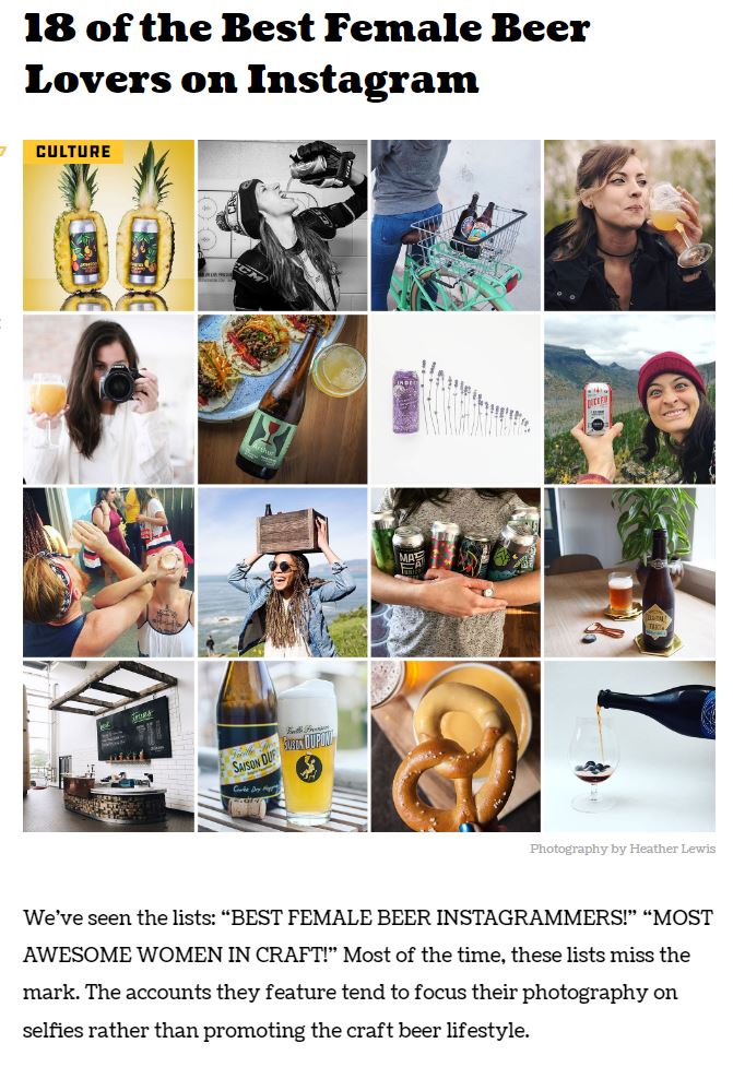 HopCulture's 18 of the Best Female Beer Lovers on Instagram